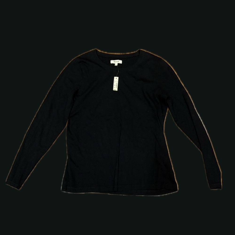 Madewell black basic long sleeve tee